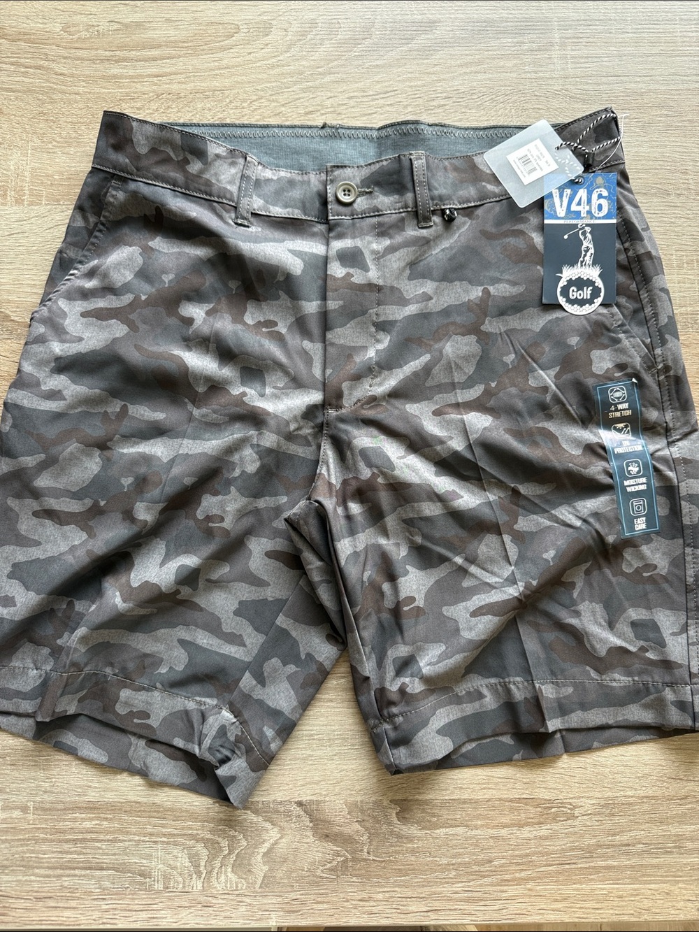 Men's Camo Performance Golf Shorts - Brown/Gray